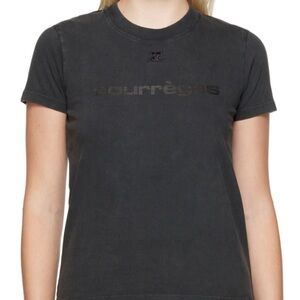 COURREGES Paris Black T-Shirt size XL